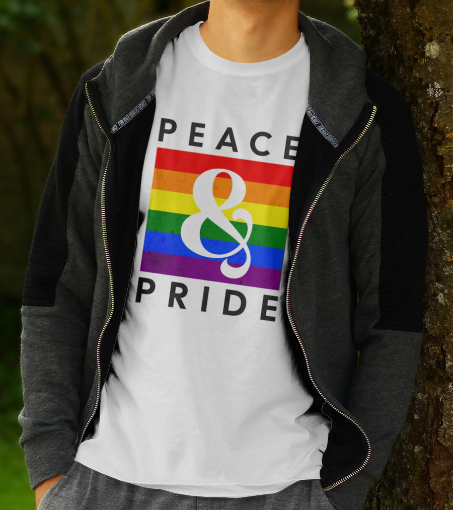 Peace And Pride Rainbow Flag Elements T-Shirt