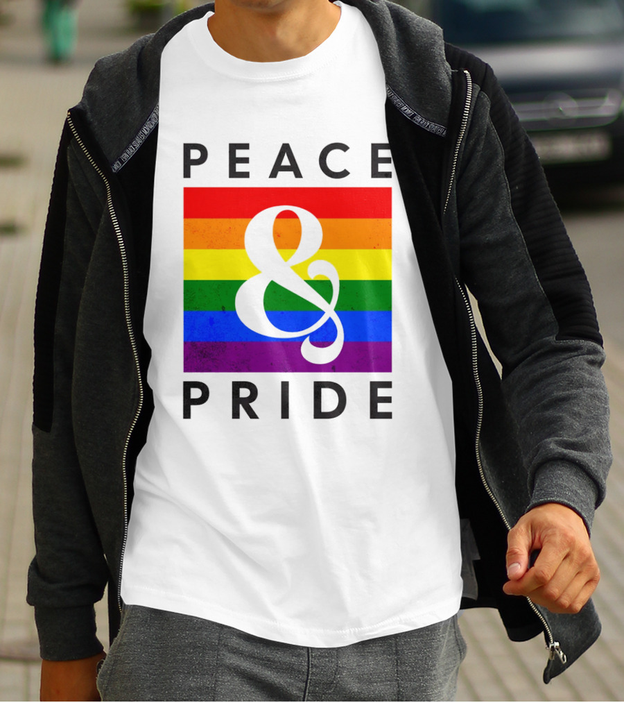 Peace And Pride Rainbow Flag Elements T-Shirt