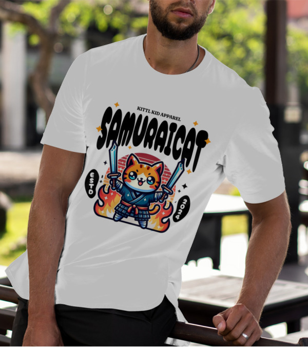 KITTL KID APPAREL SAMURAI CAT ESTD T-Shirt