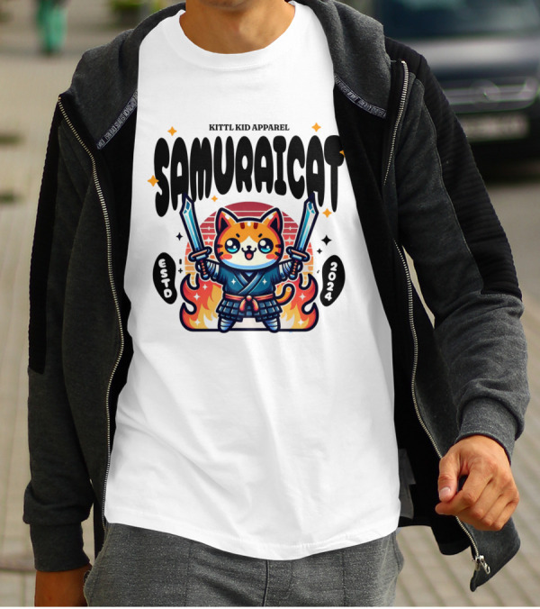 KITTL KID APPAREL SAMURAI CAT ESTD T-Shirt