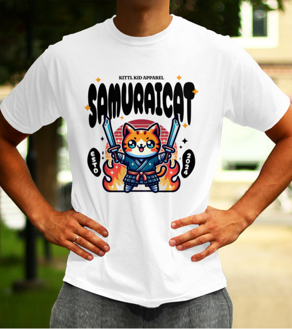 KITTL KID APPAREL SAMURAI CAT ESTD T-Shirt