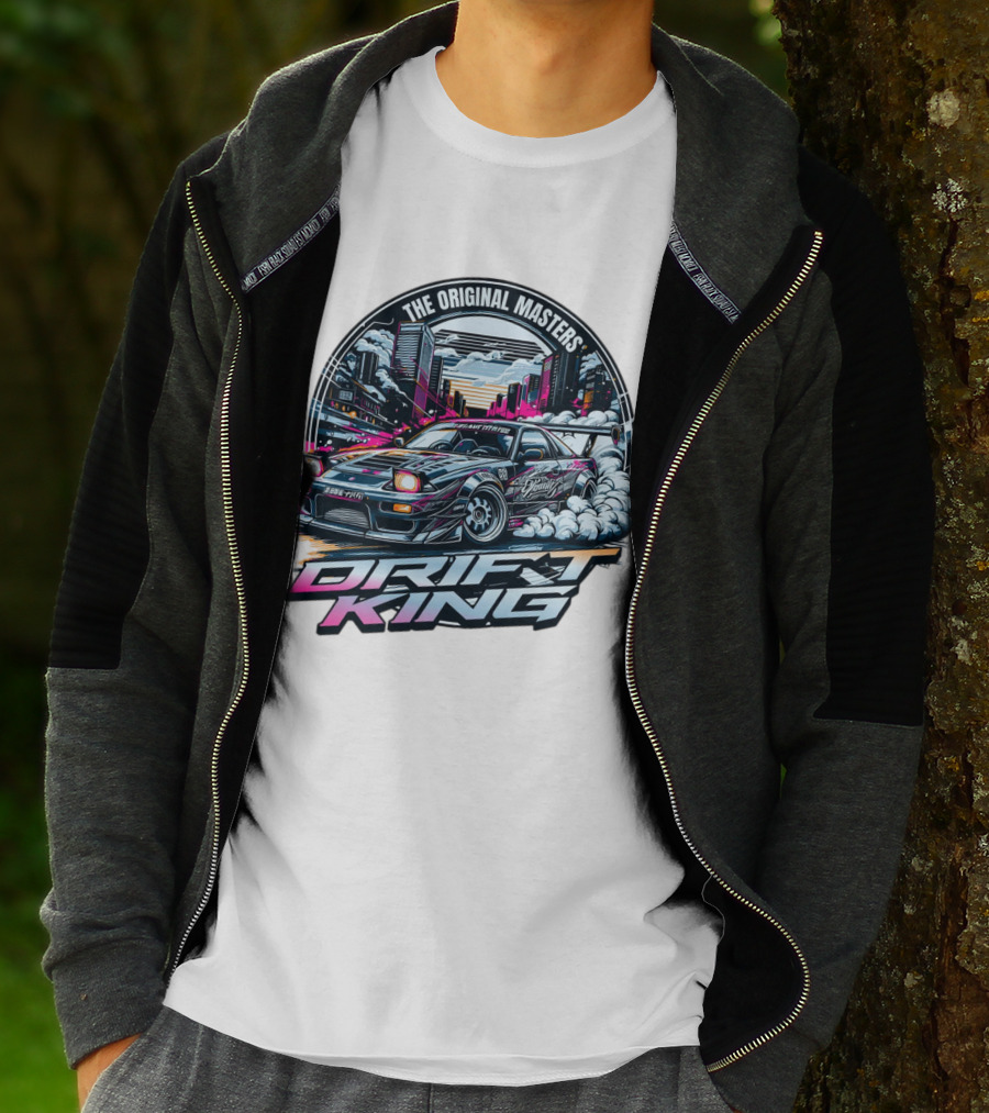 The Original Masters Drift King Vintage Street Racing Car Scene T-Shirt
