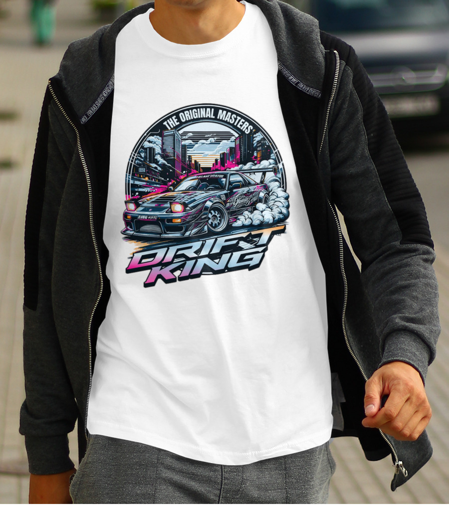 The Original Masters Drift King Vintage Street Racing Car Scene T-Shirt