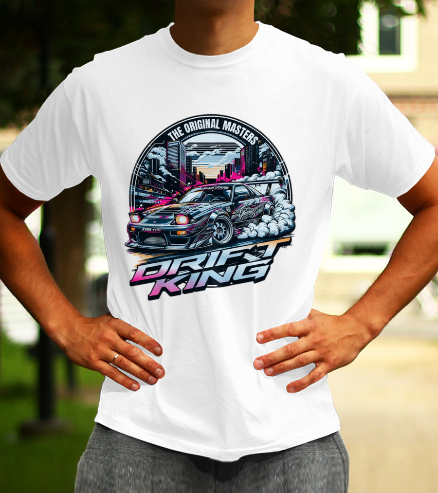 The Original Masters Drift King Vintage Street Racing Car Scene T-Shirt
