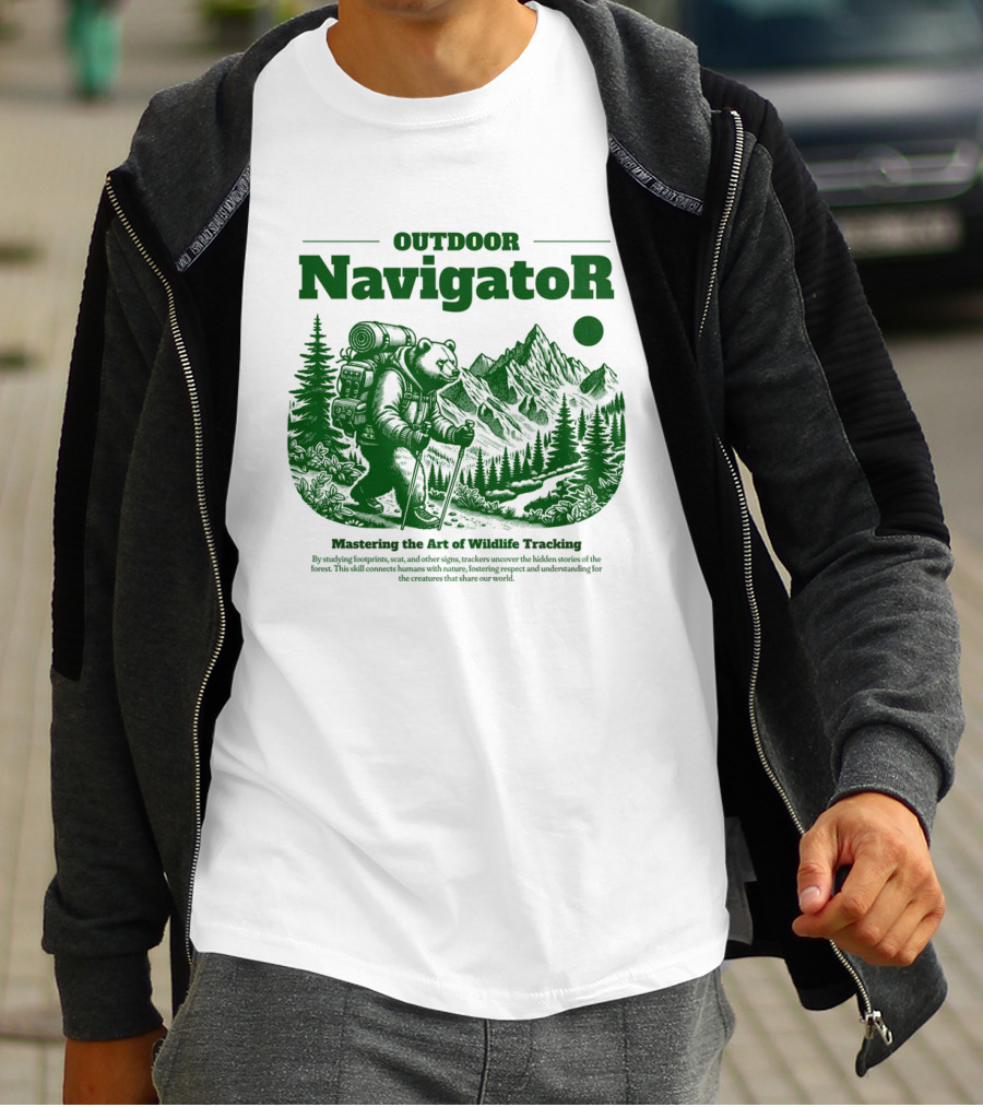 OUTDOOR Navigator Mastering The Art Of Wildlife Tracking T-Shirt