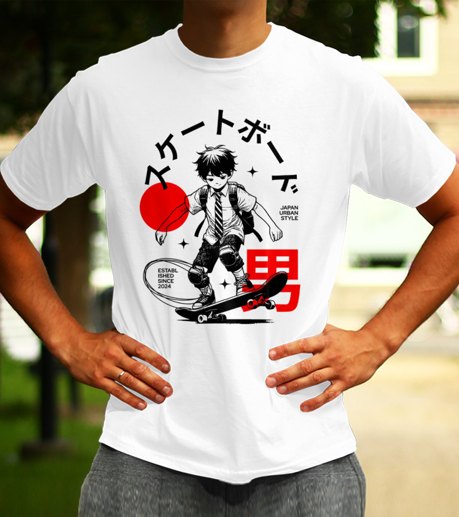 Skateboarde Japan Urban Style Established Since T-Shirt