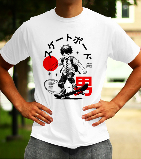 Skateboarde Japan Urban Style Established Since T-Shirt