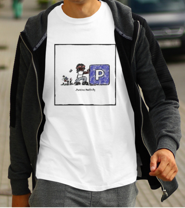 Pushing Positivity Peaceful Flower Garden Block T-Shirt