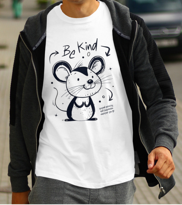 Be Kind Spread Positivity And Compassion Wherever You Go Cute Mouse T-Shirt