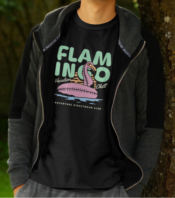 Flamingo Vacation Chill Adventure Streetwear Club T-Shirt