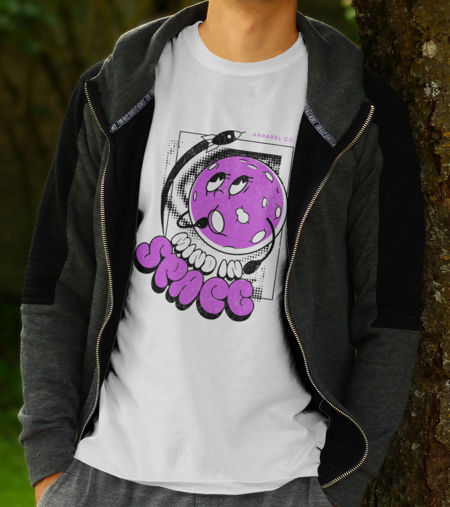 Mind In Space Apparel Co Cartoon Typographic Streetwear T-Shirt