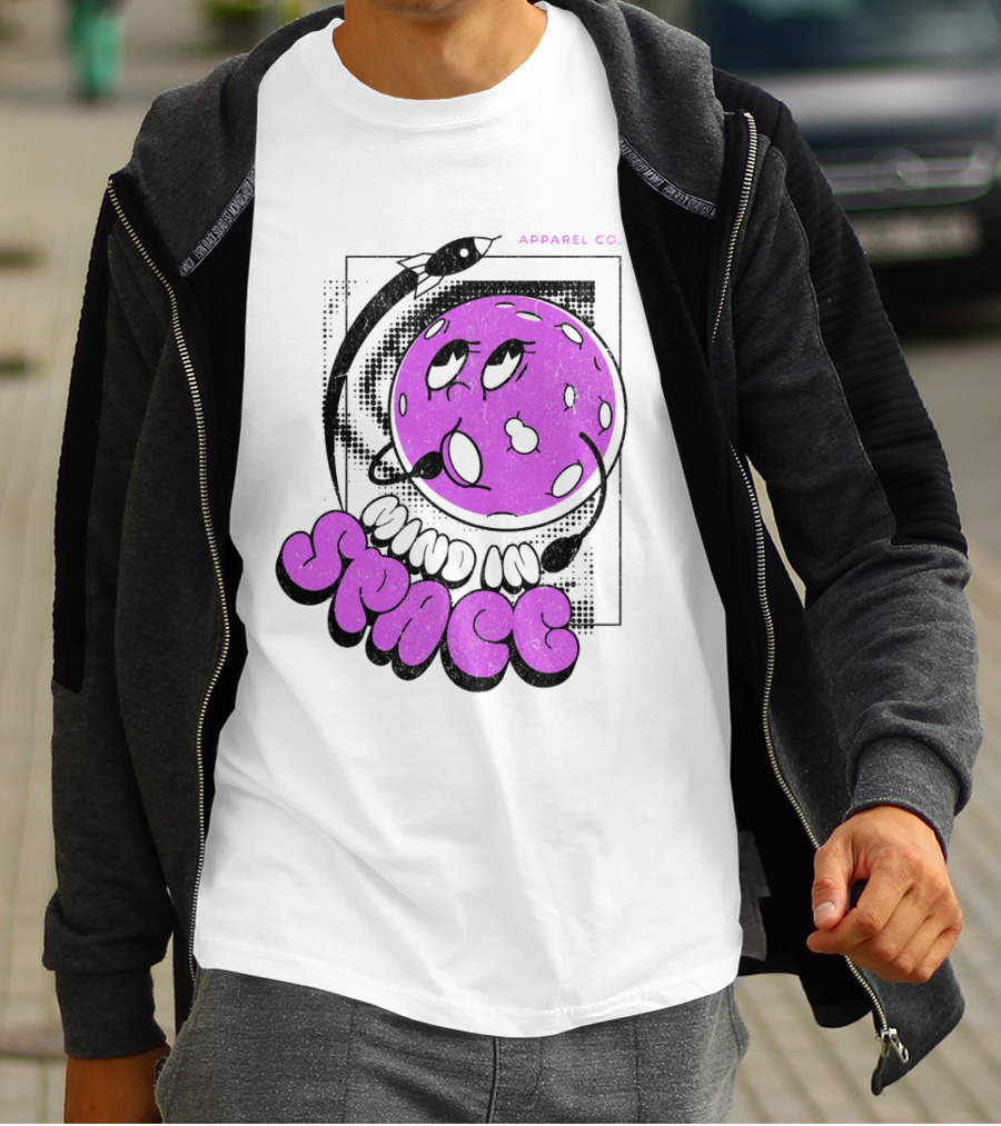 Mind In Space Apparel Co Cartoon Typographic Streetwear T-Shirt
