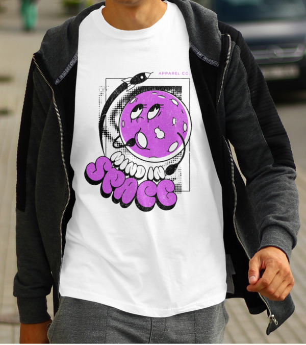 Mind In Space Apparel Co Cartoon Typographic Streetwear T-Shirt