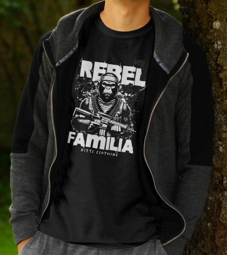 REBEL FAMILIA KITTEL CLOTHING Armed Ape T-Shirt