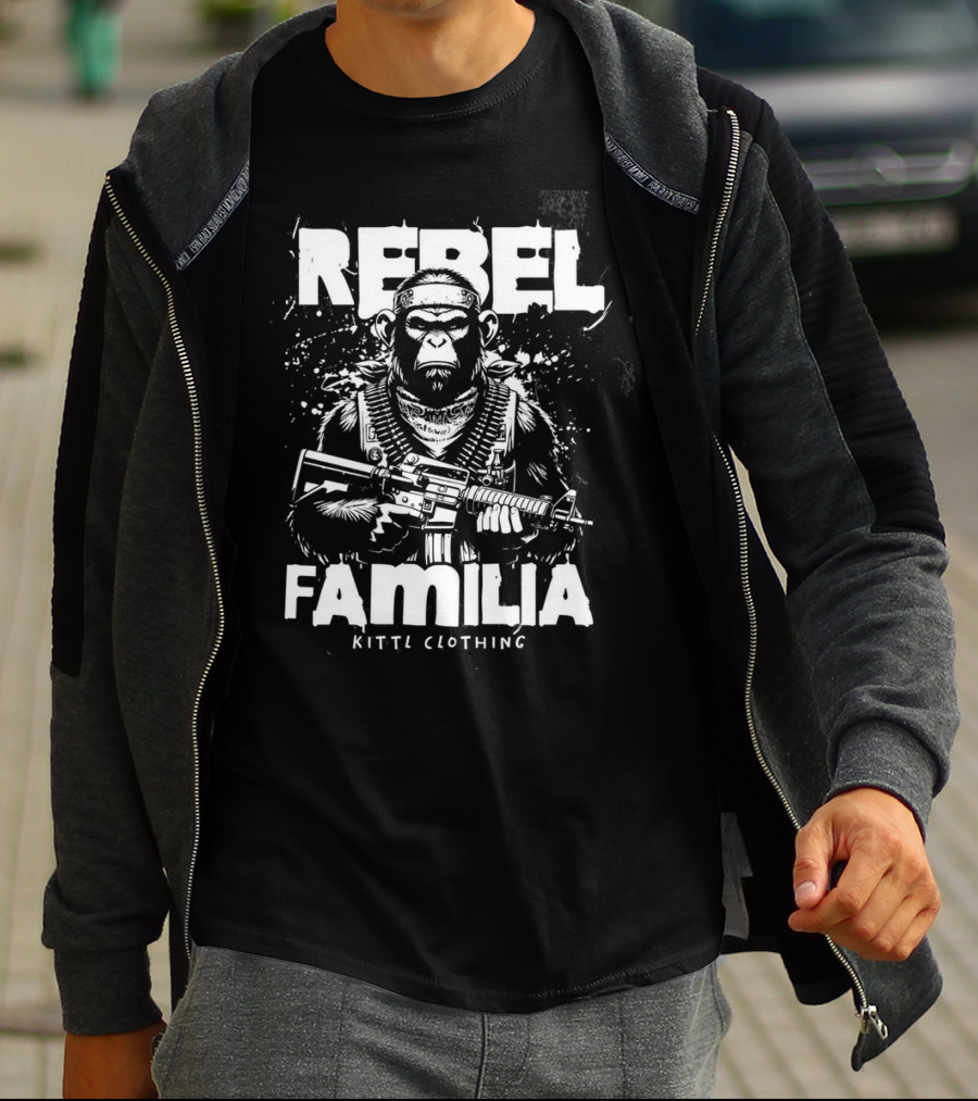 REBEL FAMILIA KITTEL CLOTHING Armed Ape T-Shirt