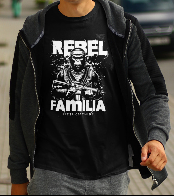 REBEL FAMILIA KITTEL CLOTHING Armed Ape T-Shirt