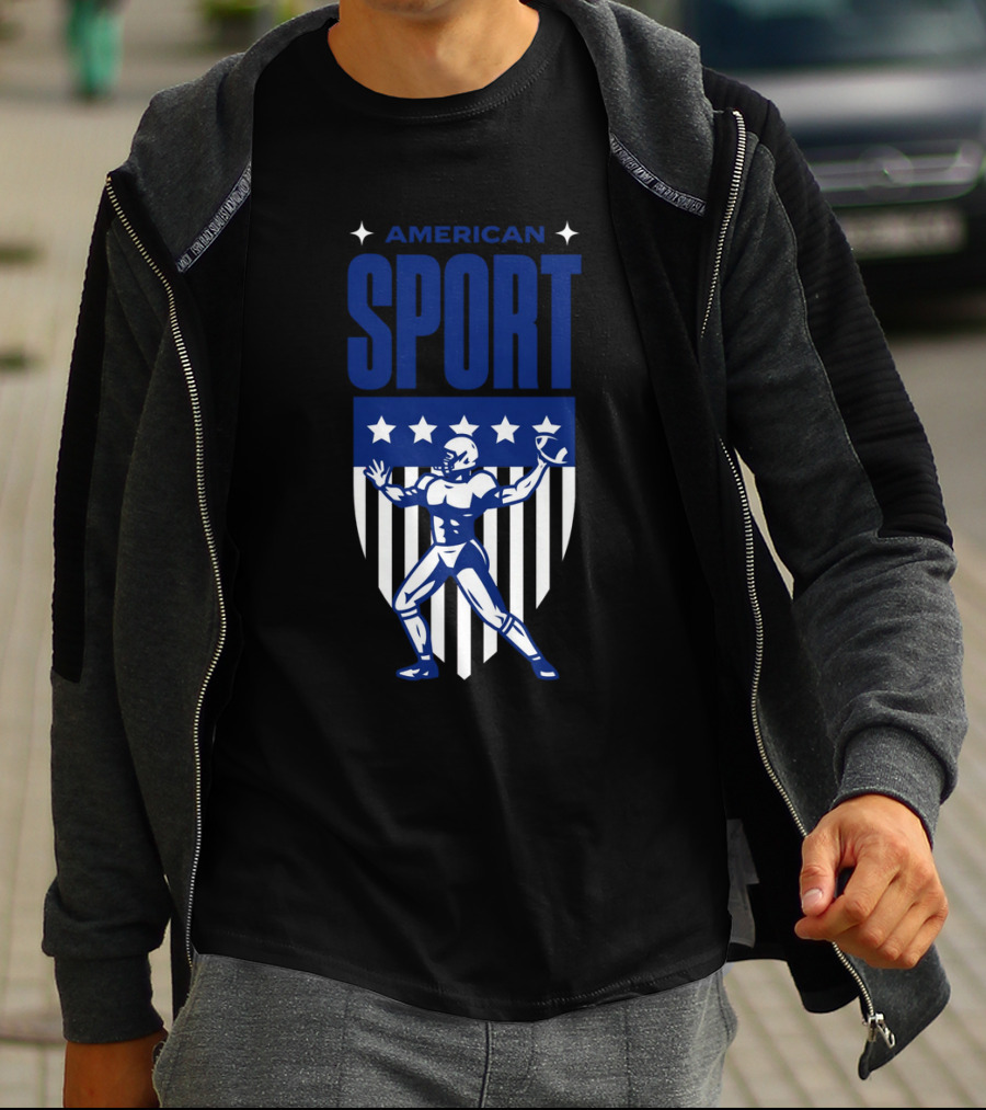 American Sport Football Icon Shield T-Shirt
