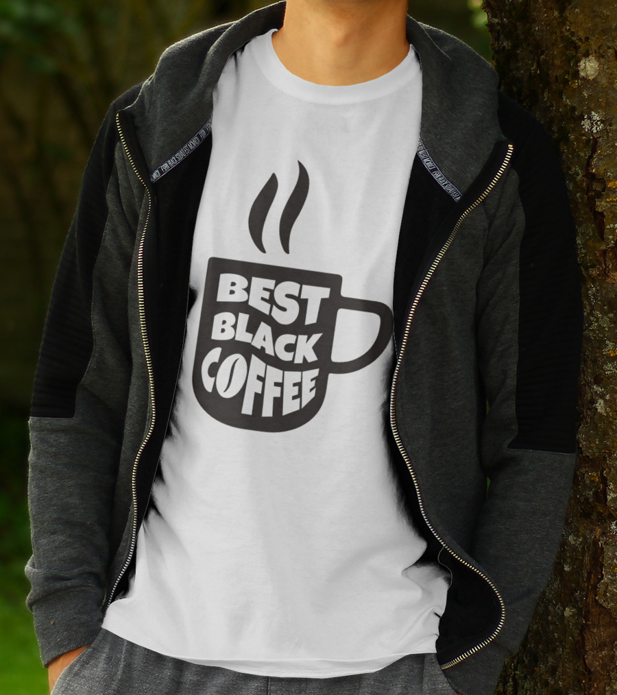 Best Black Coffee Cup With Steam T-Shirt