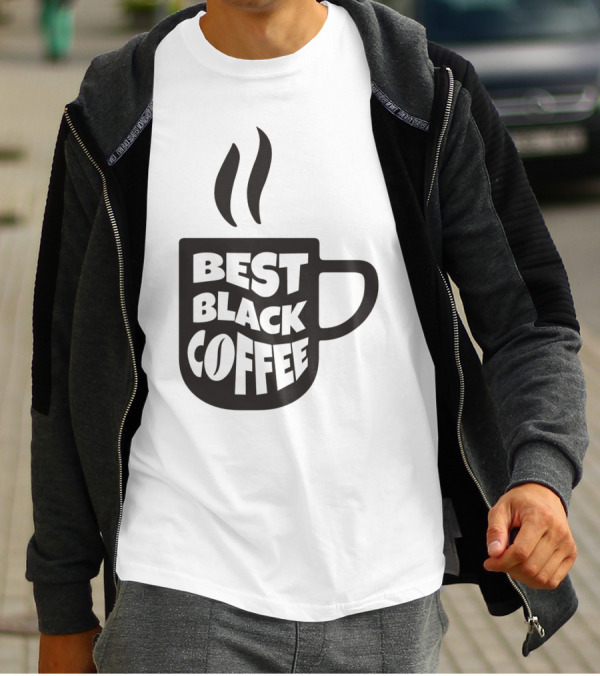 Best Black Coffee Cup With Steam T-Shirt