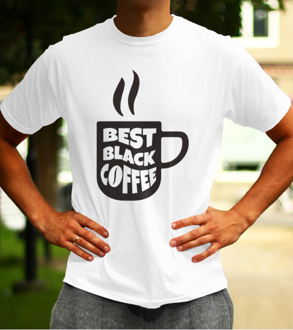 Best Black Coffee Cup With Steam T-Shirt