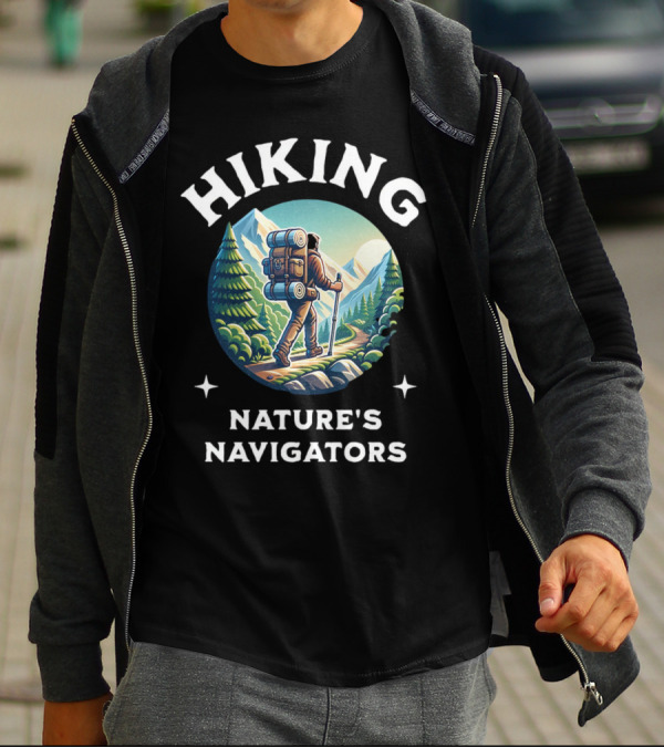 Hiking Nature's Navigators Exploring Scenic Mountain Trails T-Shirt