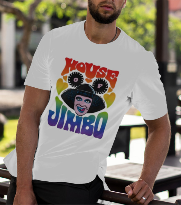 House Of Jimbo Rainbow Hearts Face T-Shirt