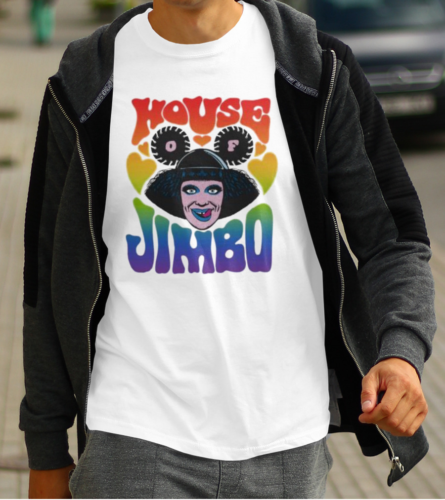 House Of Jimbo Rainbow Hearts Face T-Shirt