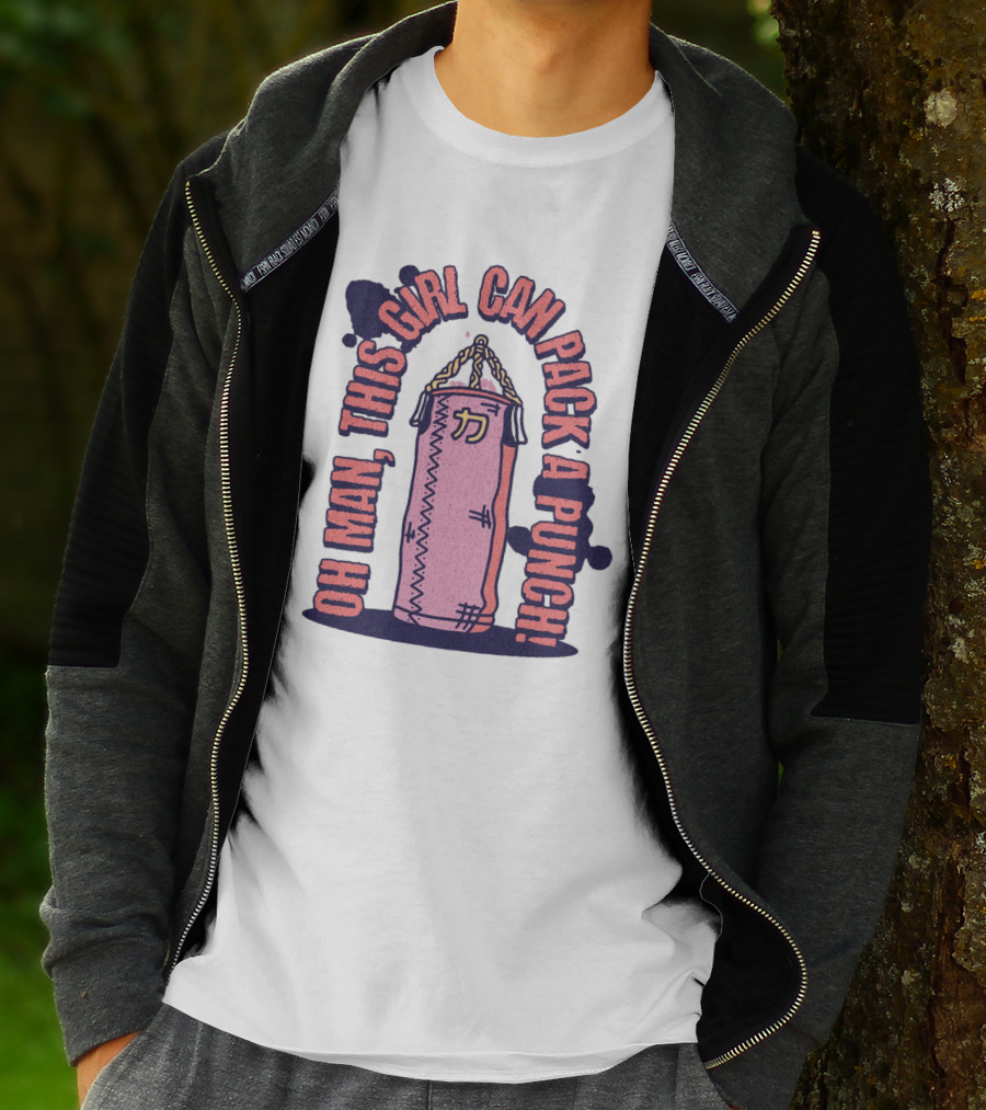 Oh Man, This Girl Can Pack A Pink Punch T-Shirt