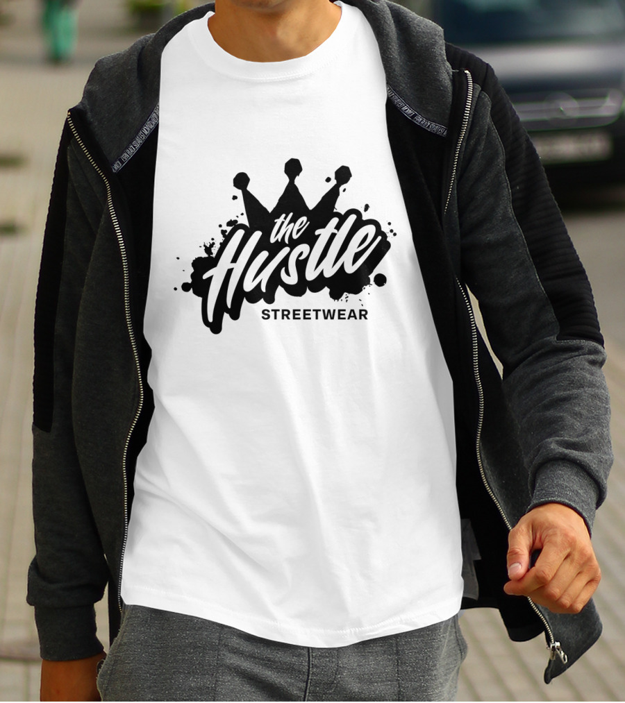 The Hustle Streetwear Crown Splatter T-Shirt