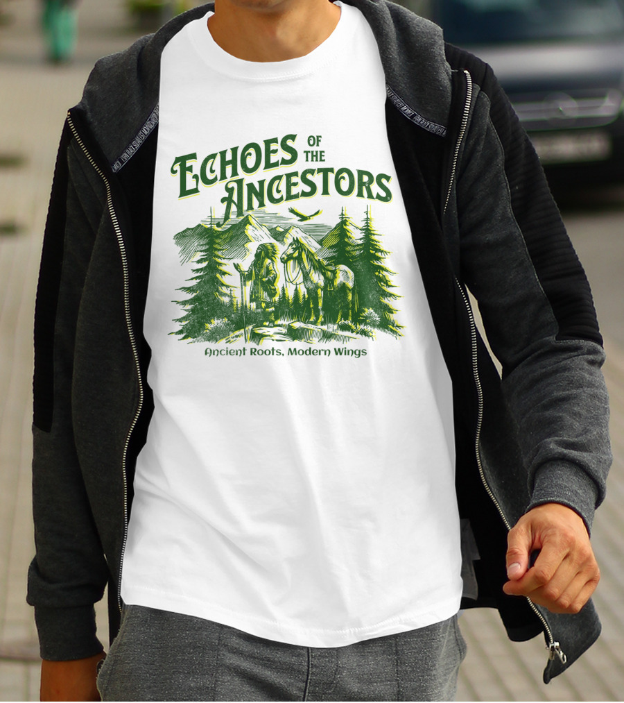Echoes Of The Ancestors Ancient Roots Modern Wings T-Shirt