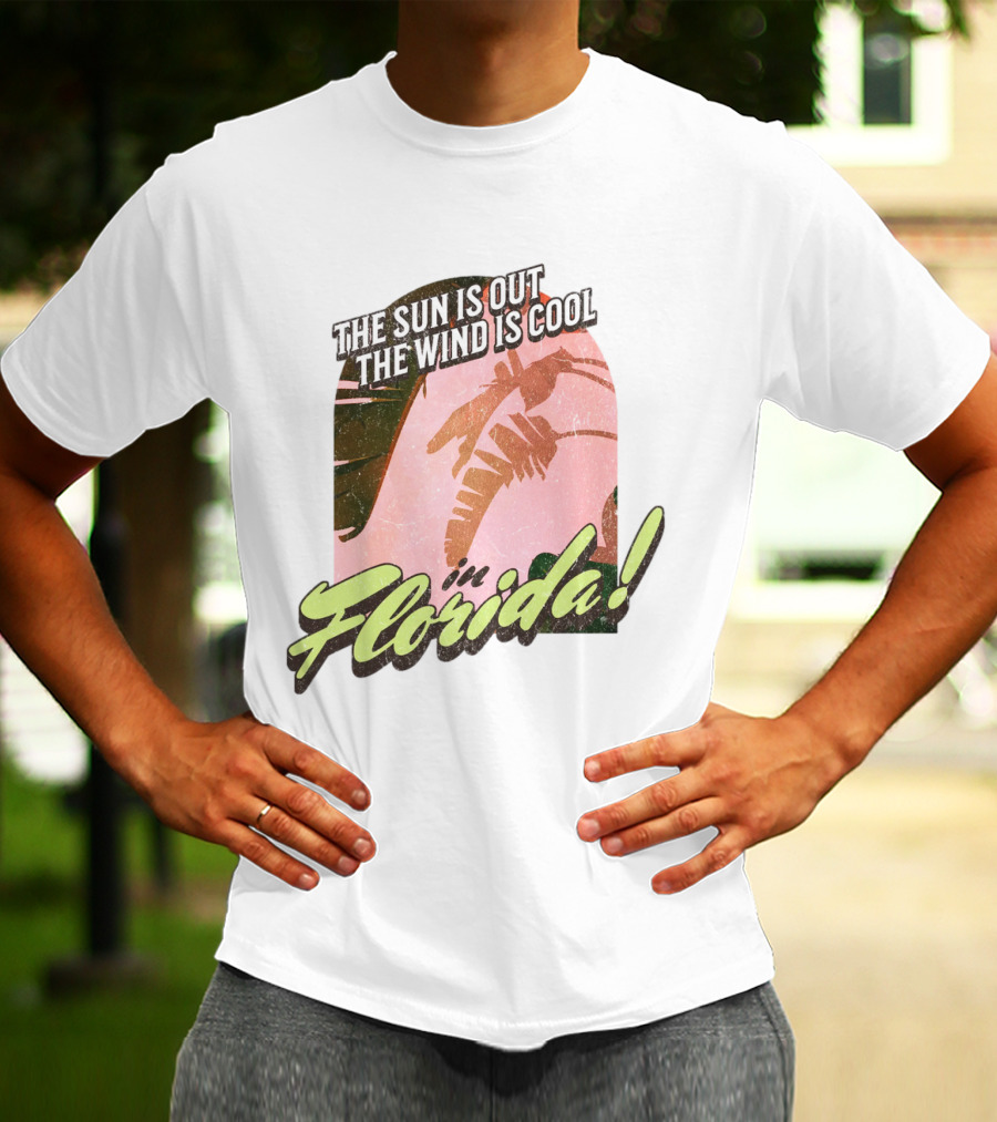 The Sun Is Out The Wind Is Cool In Florida Floridian Palm T-Shirt
