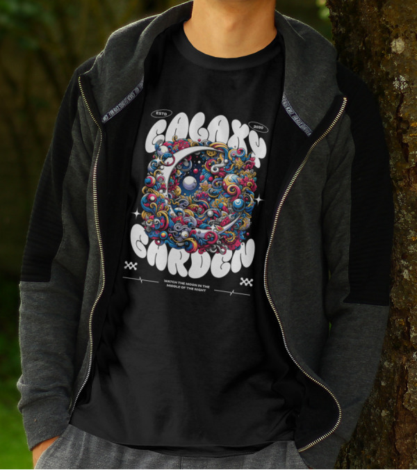 GALAXY GARDEN WATCH THE MOON IN THE MIDDLE OF THE NIGHT ESTD 2030 T-Shirt