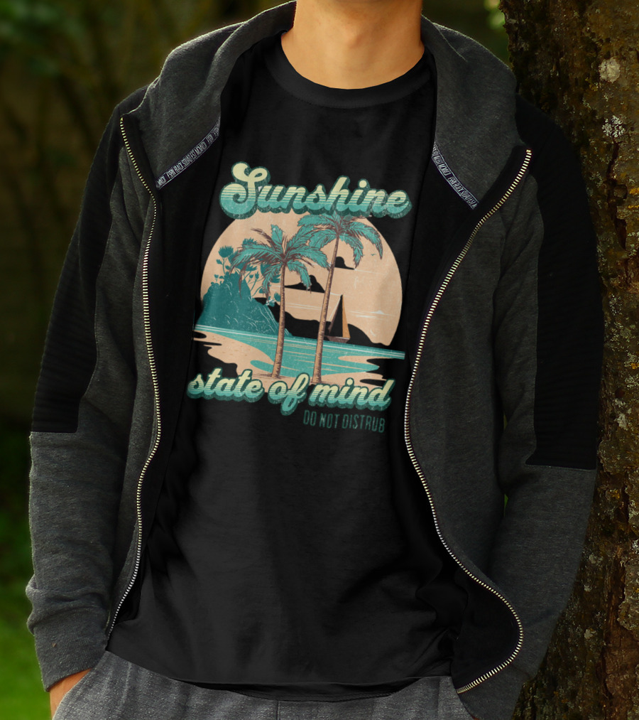 Sunshine State Of Mind Do Not Disturb Vintage Beach T-Shirt