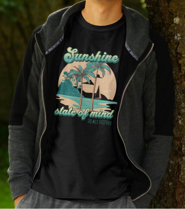 Sunshine State Of Mind Do Not Disturb Vintage Beach T-Shirt
