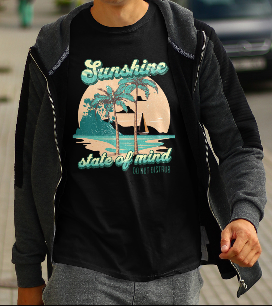 Sunshine State Of Mind Do Not Disturb Vintage Beach T-Shirt