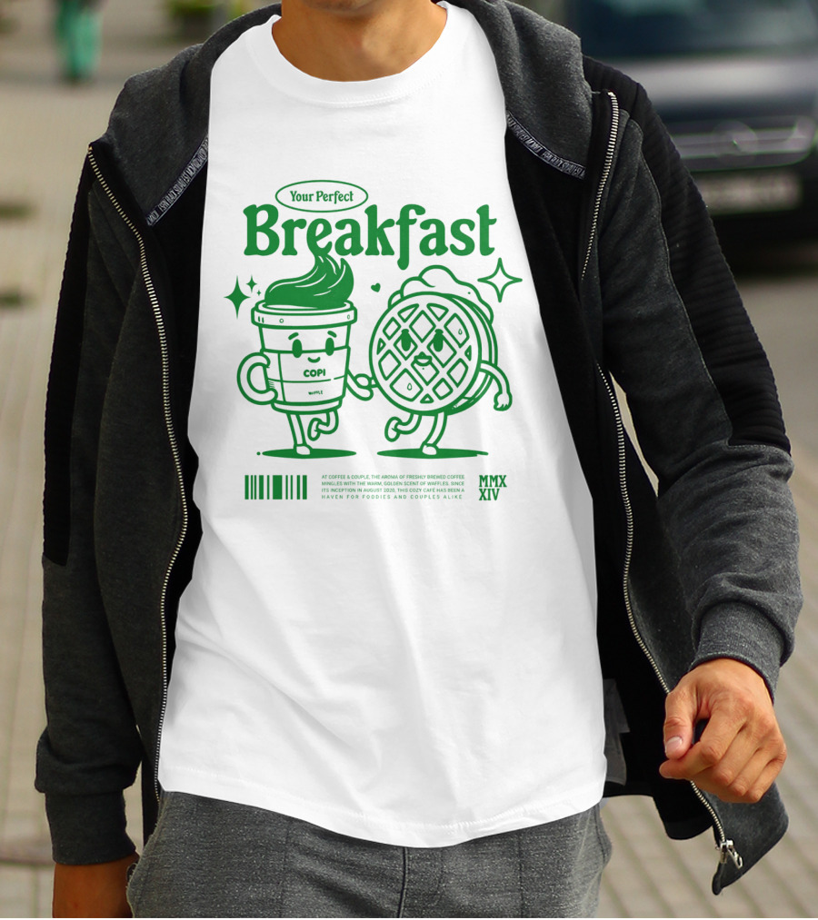 Your Perfect Breakfast Coffee And Waffle Friendship MMXIV T-Shirt