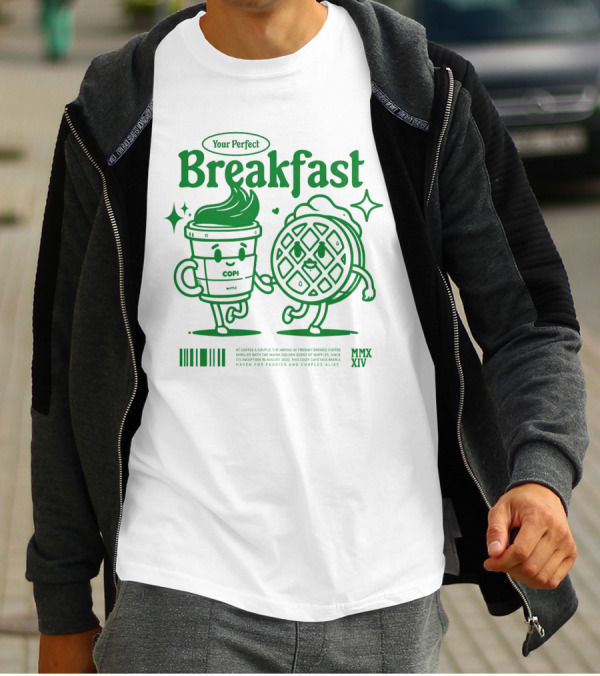 Your Perfect Breakfast Coffee And Waffle Friendship MMXIV T-Shirt