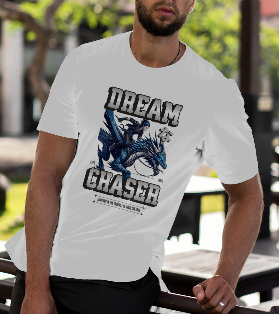 DREAM CHASER な Blue Dragon Rider T-Shirt