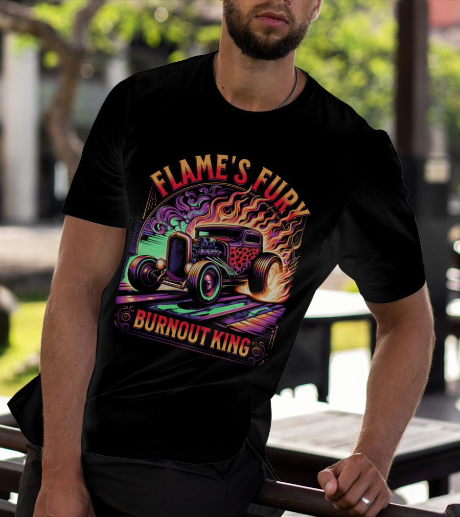 FLAME'S FURY BURNOUT KING T-Shirt