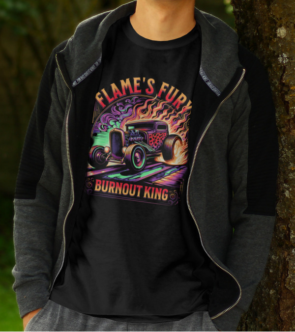 FLAME'S FURY BURNOUT KING T-Shirt