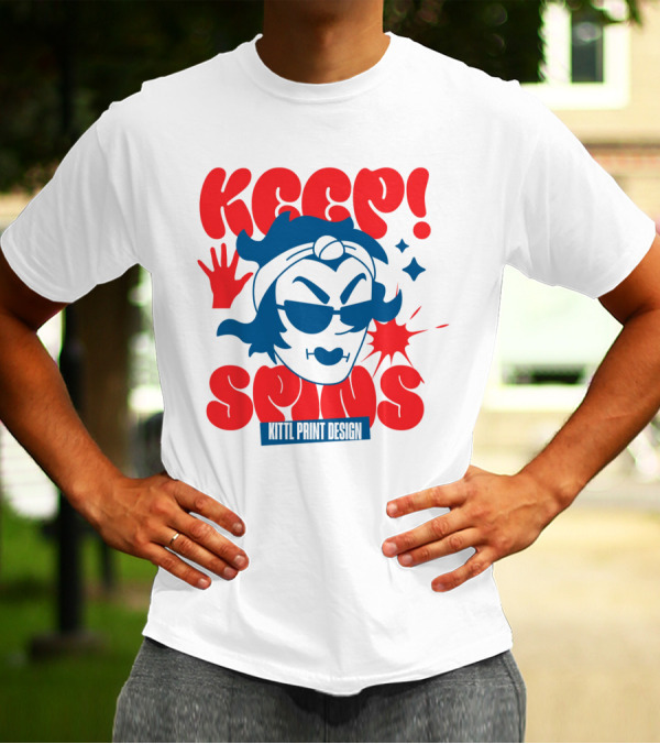 Keep Spins Kittl Print T-Shirt