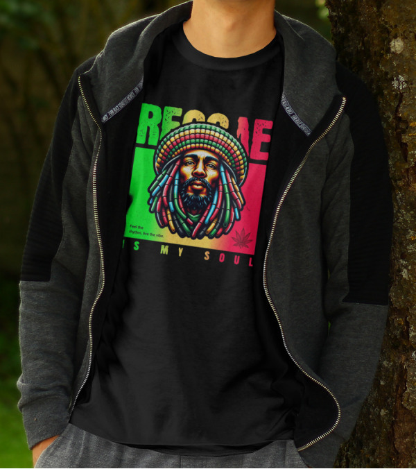 Reggae Feel The Rhythm Live The Vibe Is My Soul T-Shirt