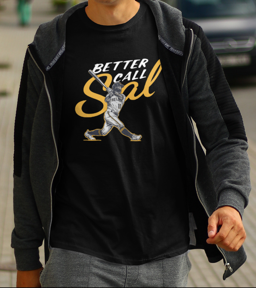 Frelick Better Call Sal Baseball Player Swinging Bat T-Shirt