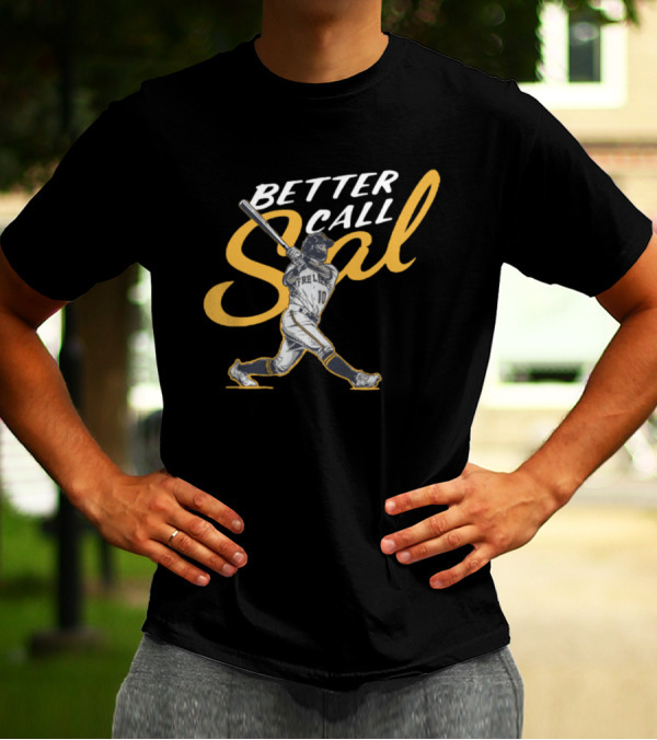 Frelick Better Call Sal Baseball Player Swinging Bat T-Shirt