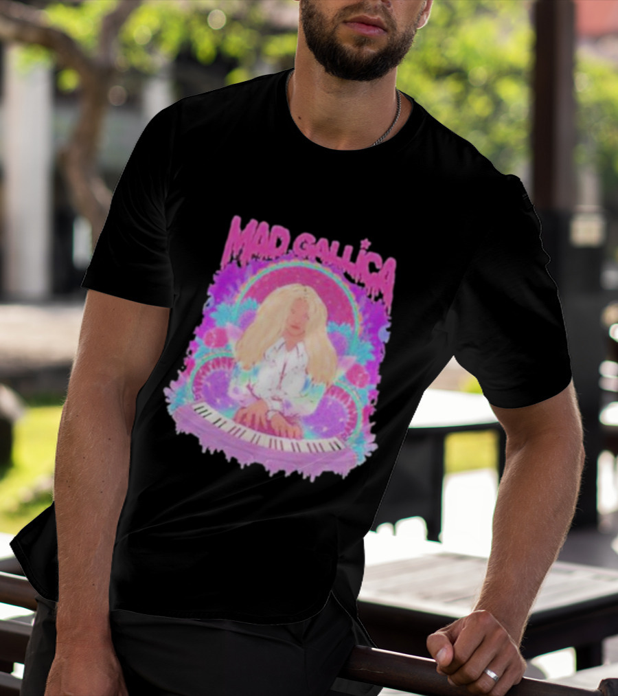 MAD GALLICA PINK RETRO PSYCHEDELIC KEYBOARD T-Shirt