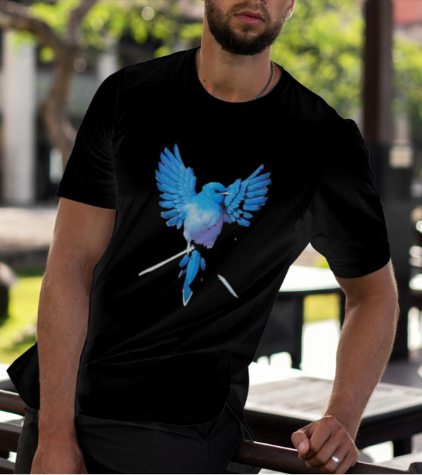 Blue Bird With Outstretched Wings T-Shirt