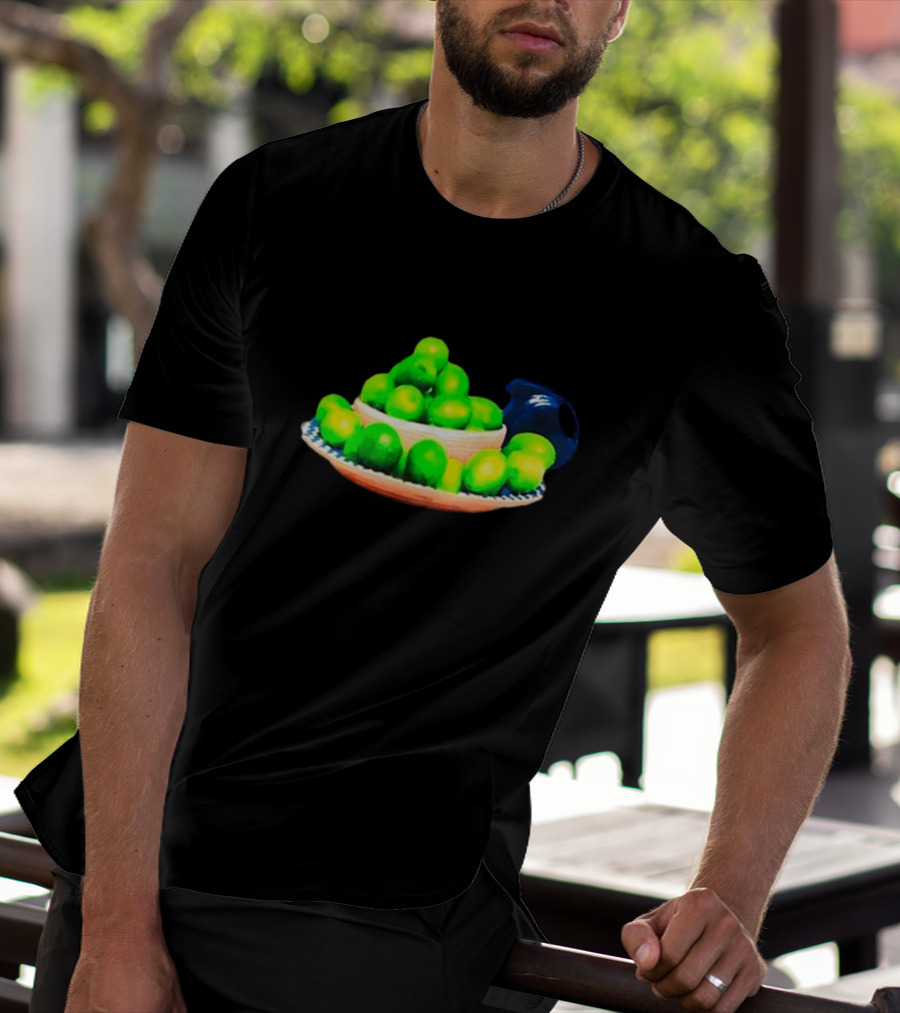 I Love Limes Platter With Blue Jug T-Shirt