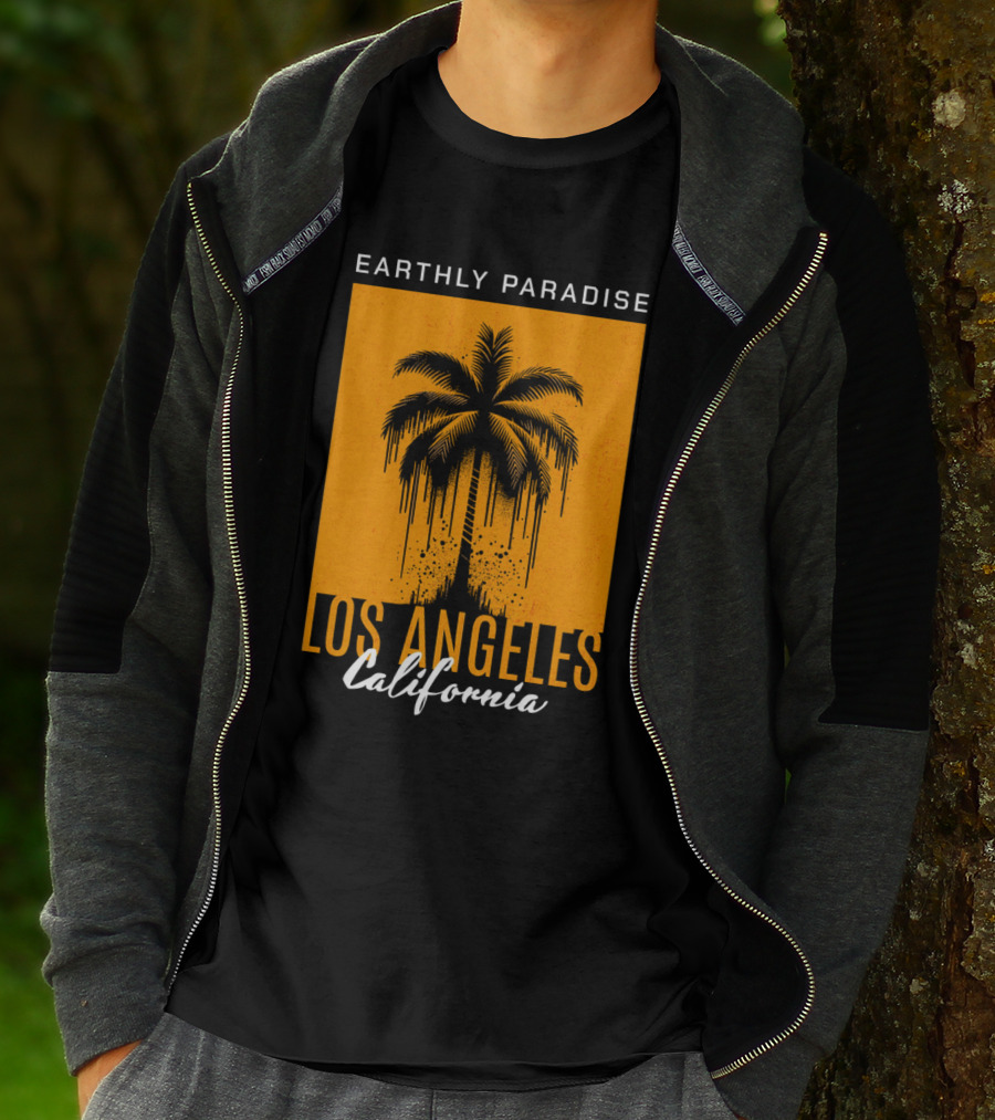 Earthly Paradise Los Angeles California Palm Tree T-Shirt