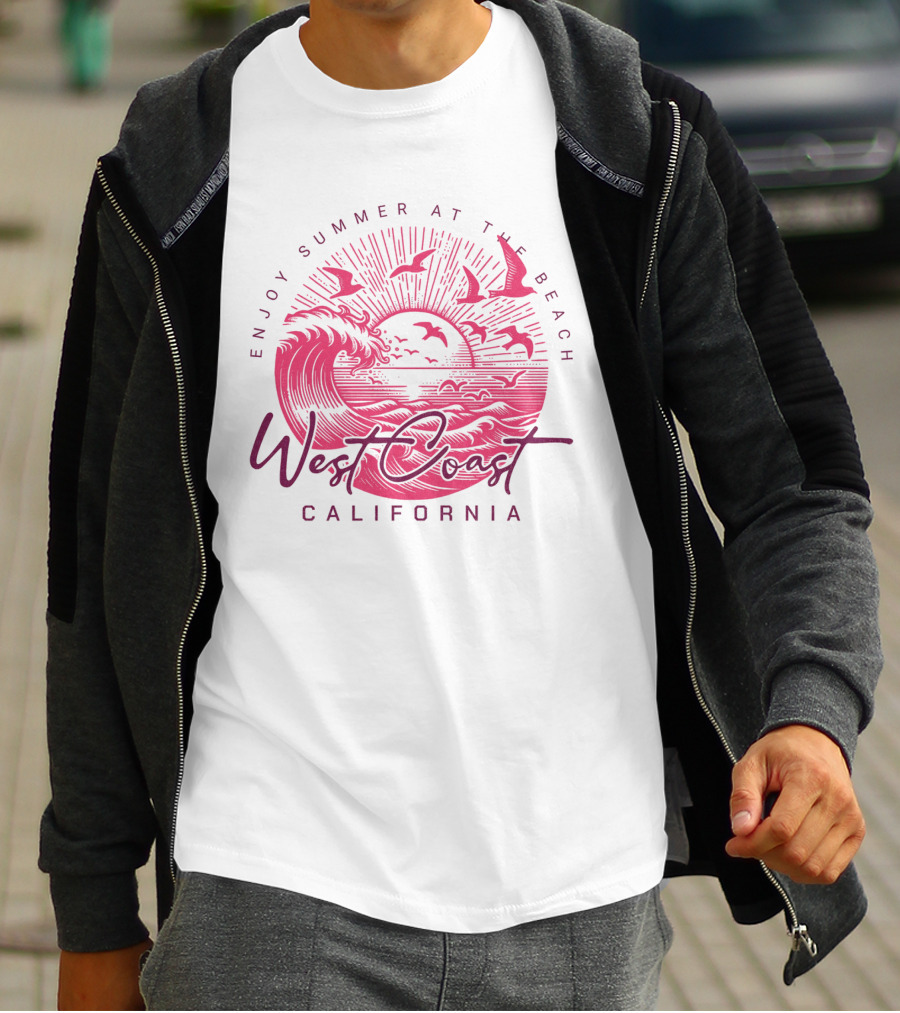 Enjoy Summer At The Beach West Coast California T-Shirt