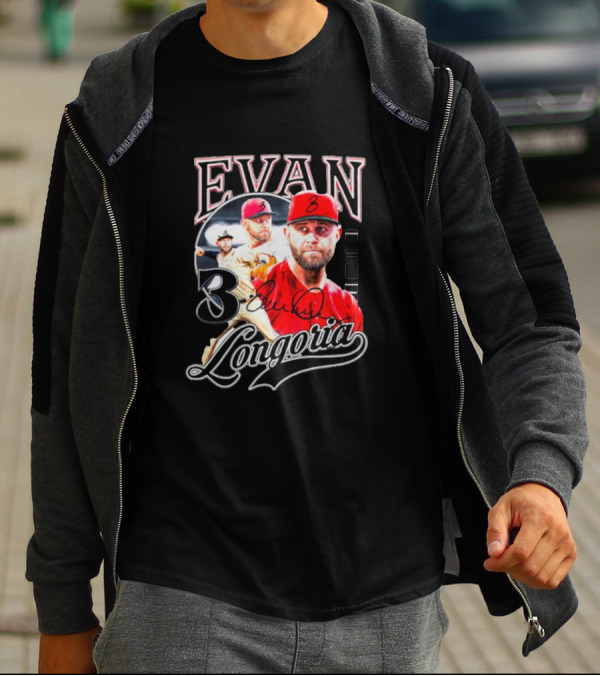 Evan Longoria 3 Arizona Diamondbacks Signature Baseball T-Shirt